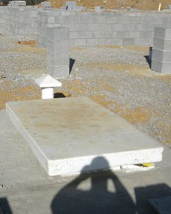 Tornado Shelter Installed, Installed Tornado Shelters, Installed Storm Shelter, Storm Shelter by Lake, High Water Table Storm Shelter, Tornado Shelter can be installed in high water table area